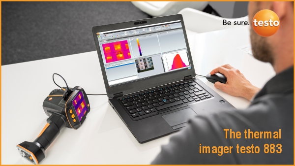 The thermal imager testo 883: Advance assistance for those who work in predictive maintenance, condition monitoring and facility management